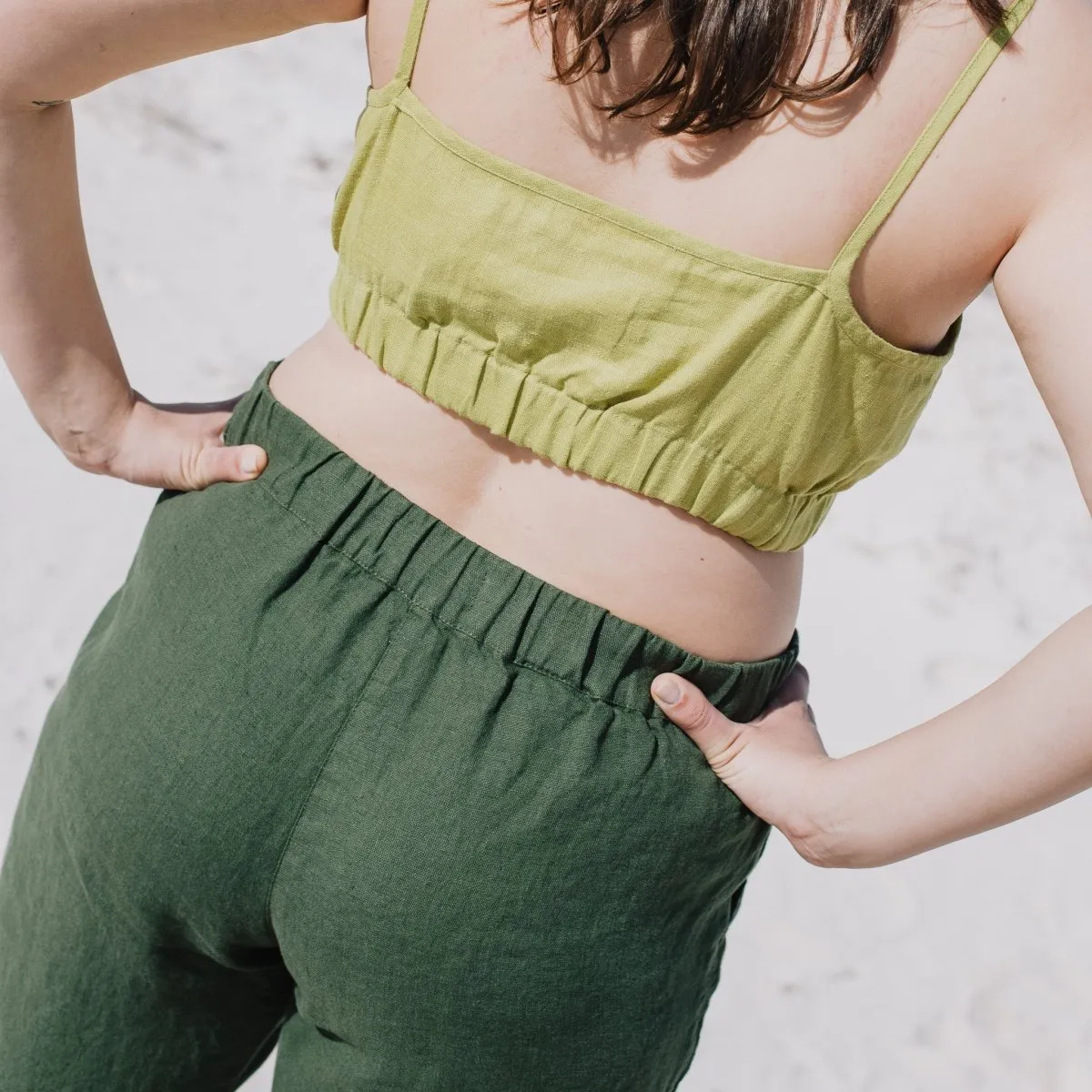 YAMBA cropped linen pants